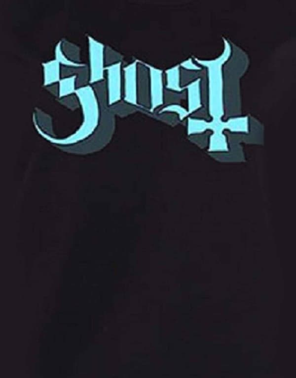 Ghost Blue Keyline Logo Official Womens Skinny Fit  T Shirt
