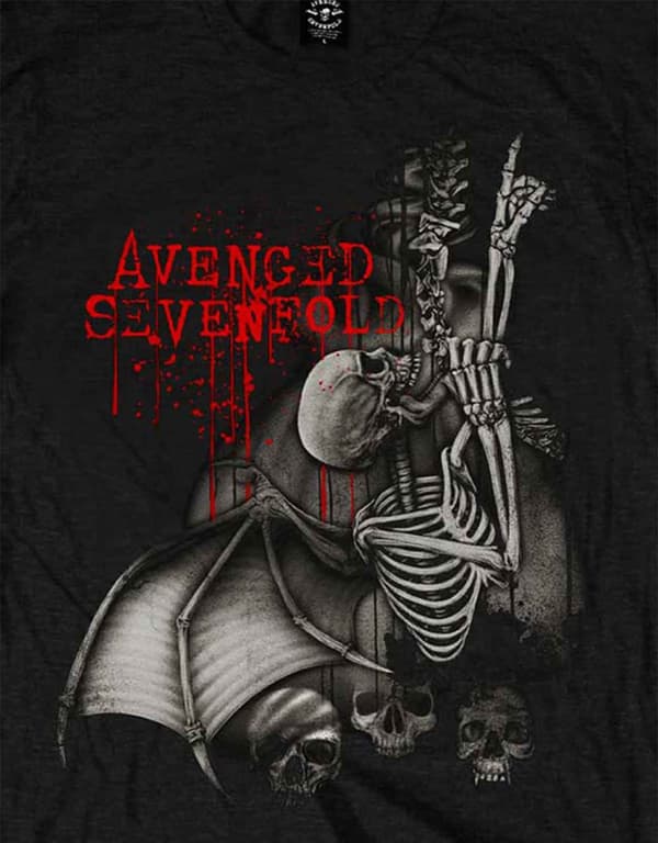 Avenged Sevenfold T Shirt Spine Climber band logo Official mens black