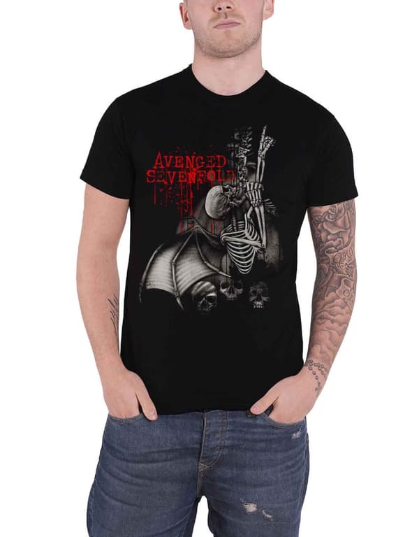 Avenged Sevenfold T Shirt Spine Climber band logo Official mens black