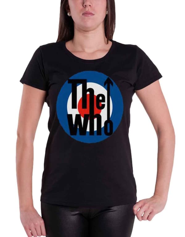 The Who T shirt Classic Target band Logo Official Womens Skinny Fit Black M