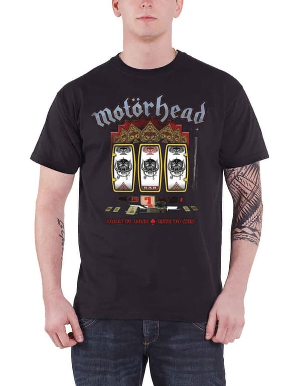 Motorhead T Shirt Slots Casino Slots Born to Lose logo Official Mens
