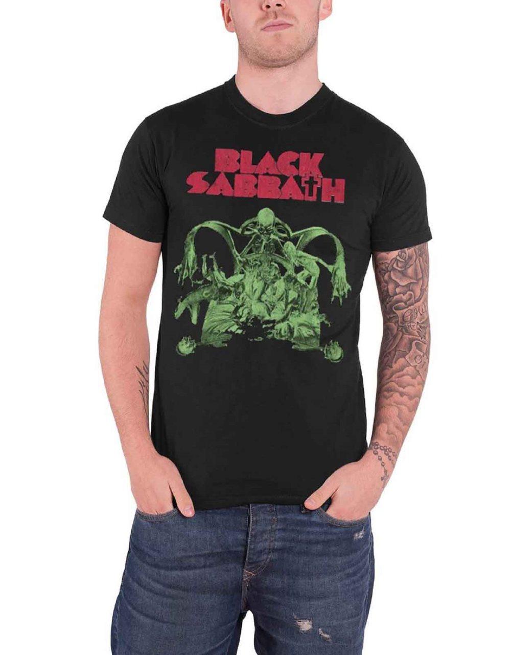 Black Sabbath T Shirt Bloody Sabbath Cutout band logo official Mens Black