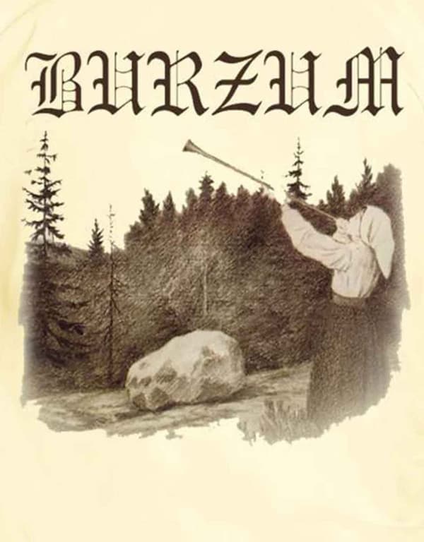 Burzum T Shirt Filosofem band logo Official Mens Cream