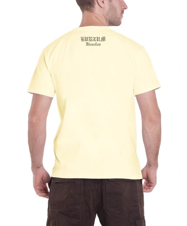 Burzum T Shirt Filosofem band logo Official Mens Cream