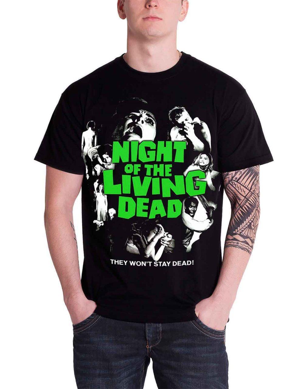Plan 9 Night Of The Living Dead Poster Official Mens Black T Shirt