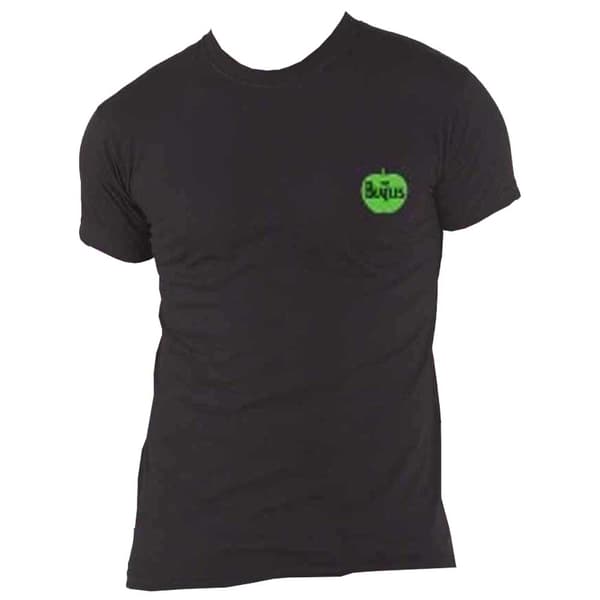 The Beatles T Shirt classic Apple Band Logo Official Mens Black