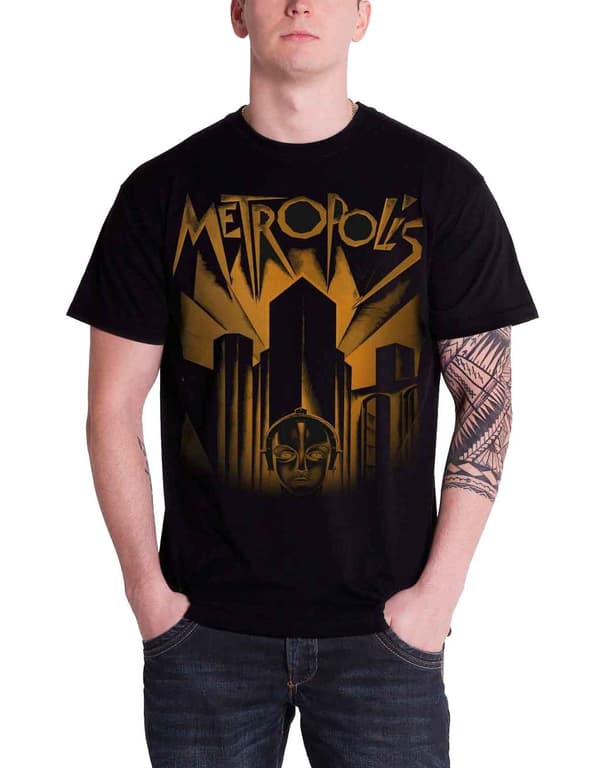 Plan 9 Metropolis Vintage Horror Official Mens Black T Shirt S