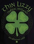 Miniatyrbild 3 av 4: Thin Lizzy T Shirt Four Leaf Clover Band Logo Official Mens Black T Shirt