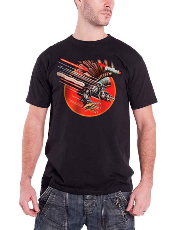 Judas Priest T Shirt Screaming For Vengeance Band Logo Official Mens Black S