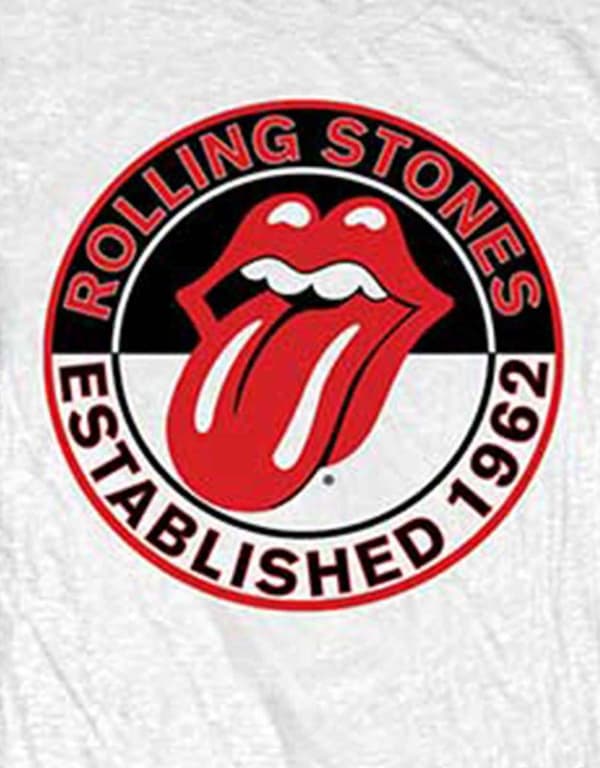 Rolling Stones T Shirt Est 1962 Official Womens White Skinny Fit