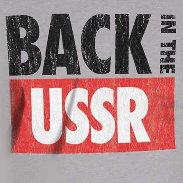 The Beatles T Shirt Back In The USSR Official Mens Grey