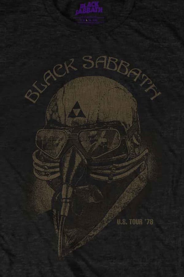 Black Sabbath T Shirt US Tour 78 Band Logo Unisex Black Official