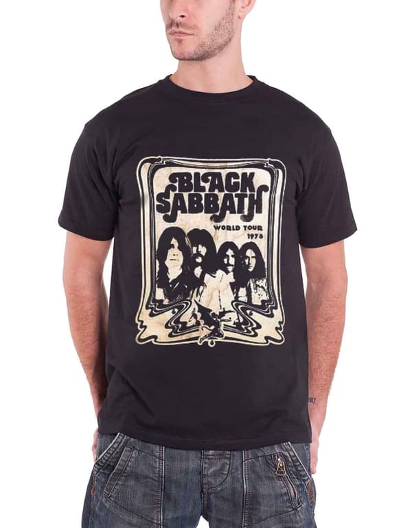 Black Sabbath World Tour 78 Group Shot Official Unisex Black T Shirt