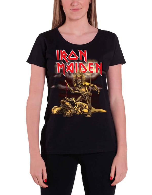 Iron Maiden T Shirt Sanctuary eddie slasher official womens skinny fit Black XL