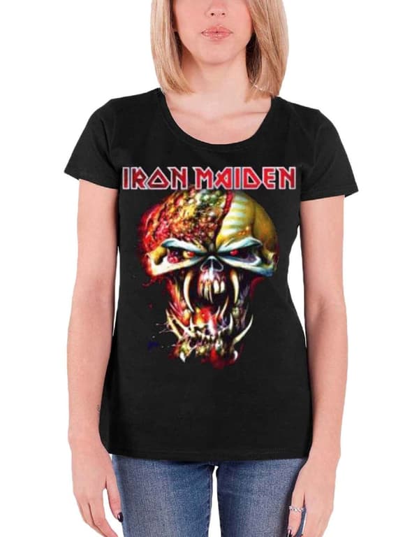 Iron Maiden T Shirt Final Frontier Eddie Head Official Womens Skinny Fit
