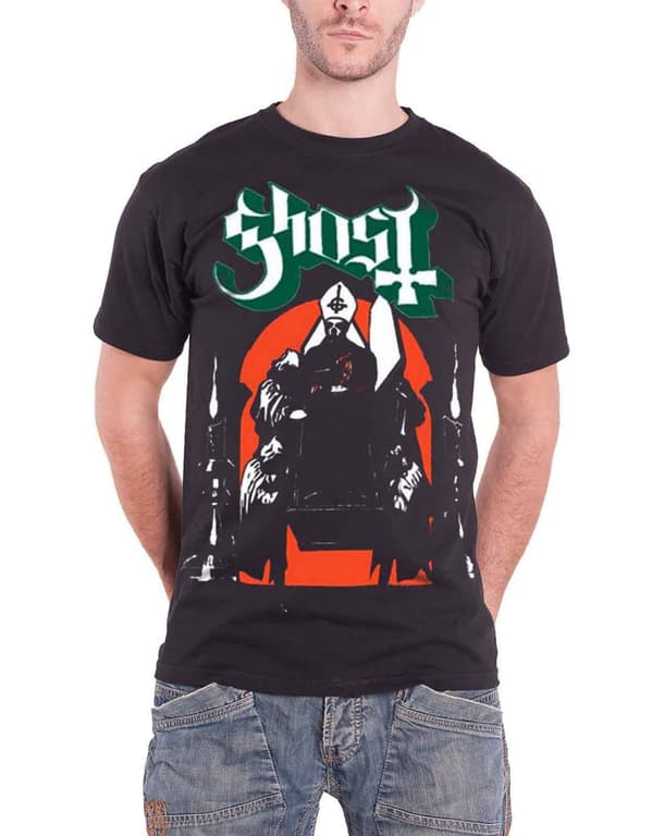 Ghost T Shirt Procession band Logo Opus Mens Black Official