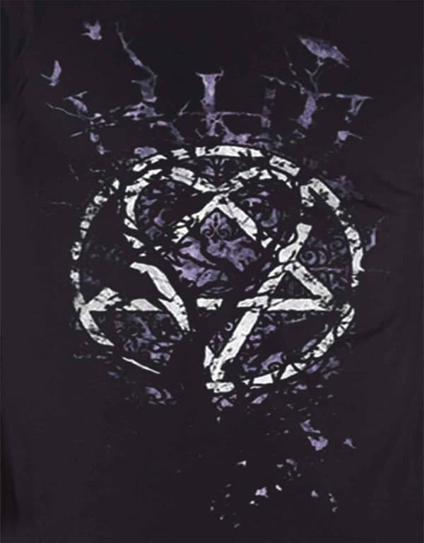 HIM T Shirt Black Heartagram Crows Anarchy band logo Official Mens
