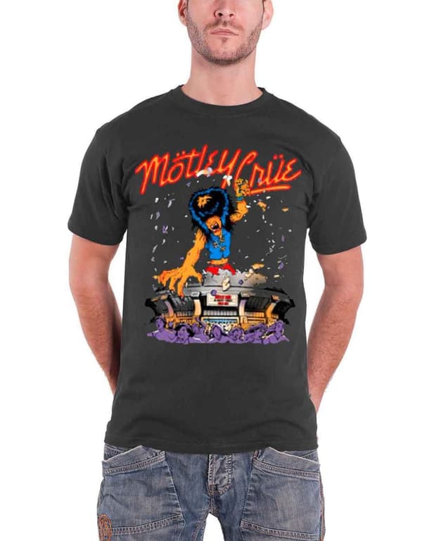 Motley Crue T Shirt Allister King Kong band logo Official Mens Grey Grey XL