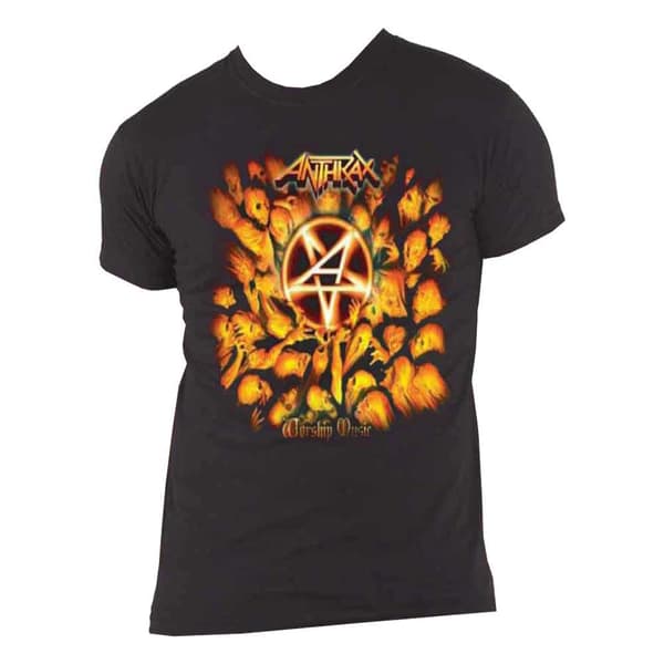 Anthrax Worship Music Official Mens Black T Shirt