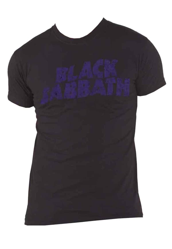 Black Sabbath T Shirt Classic Wavy Vintage band logo Official Unisex Black