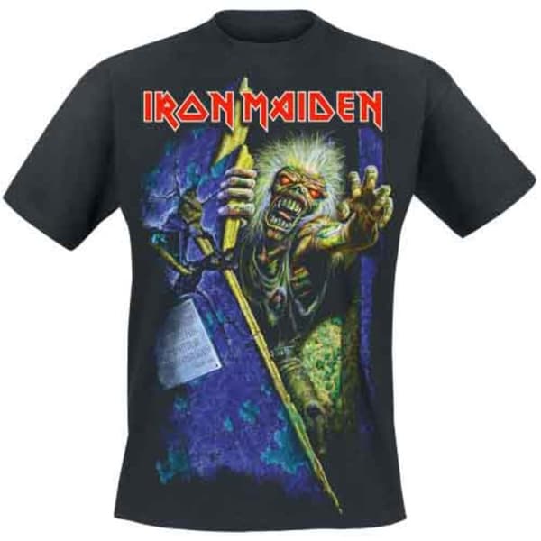 Iron Maiden T Shirt No Prayer For The Dying Band Logo Official Black