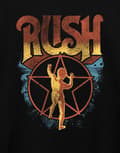 Miniatyrbild 3 av 4: Rush T Shirt 2112 Starman Gold Band Logo Official Mens Black