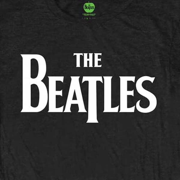 The Beatles T Shirt Drop T Logo Official Womens Skinny Fit Black XL
