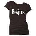 Miniatyrbild 4 av 4: The Beatles T Shirt Drop T Logo Official Womens Skinny Fit Black XL