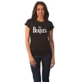 Miniatyrbild 1 av 4: The Beatles T Shirt Drop T Logo Official Womens Skinny Fit Black XL