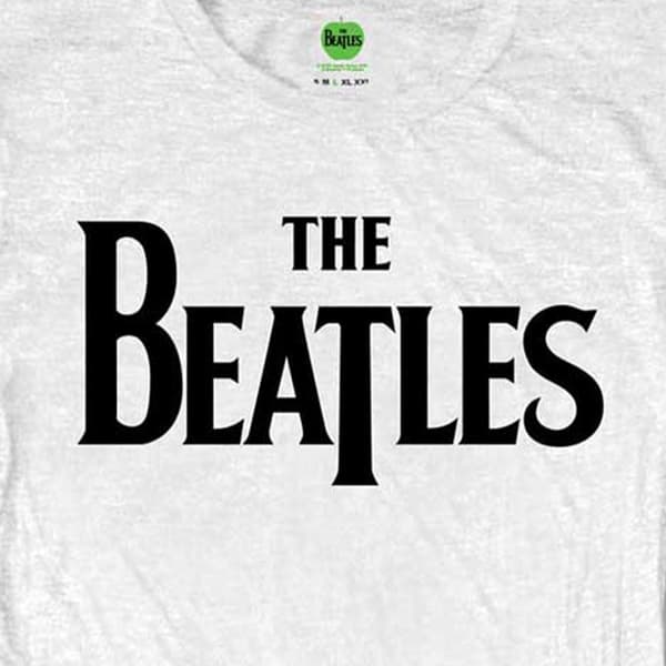 The Beatles T Shirt Drop T Logo Official Womens Skinny Fit White S