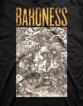 Miniatyrbild 3 av 4: Baroness T Shirt Gold And Grey Band Logo Official Mens Black