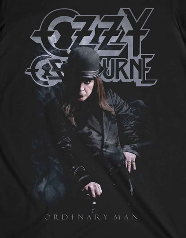Ozzy Osbourne T Shirt Ordinary Man Standing Logo Official Mens Black