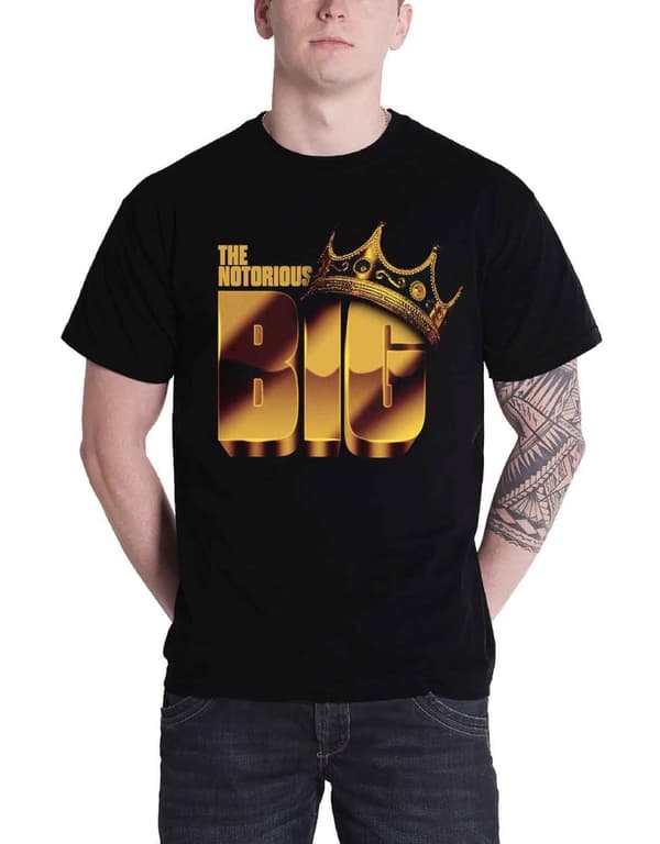 Biggie Smalls T Shirt The Notorious BIG Logo Official Mens Black