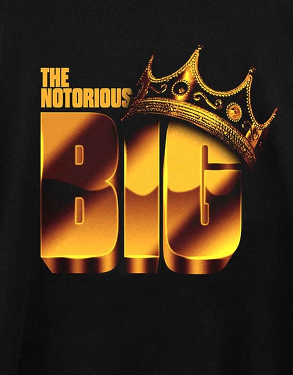 Biggie Smalls T Shirt The Notorious BIG Logo Official Mens Black