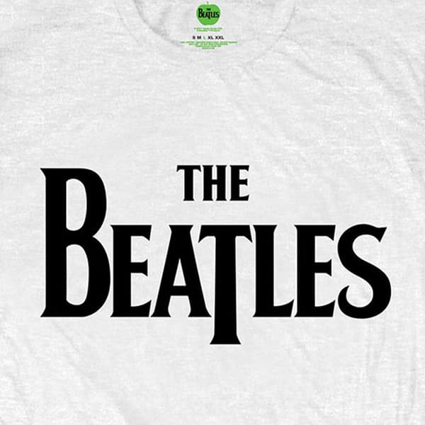 The Beatles T Shirt Classic Drop T Band Logo Official Mens