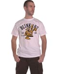 Miniatyrbild 2 av 5: Blink 182 T Shirt College Mascot Band Logo Official Mens White