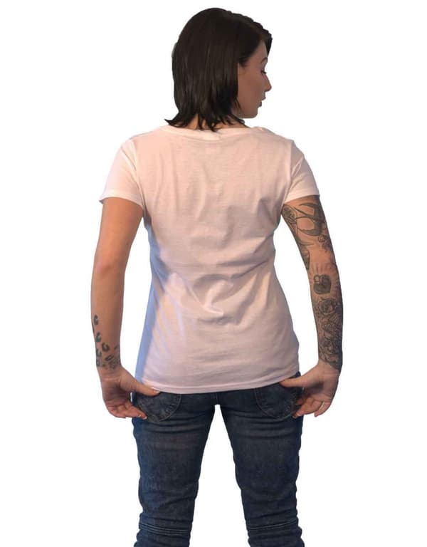 Tupac T Shirt LA Skyline Logo Official Womens Skinny Fit White