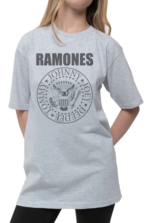Ramones Kids T Shirt Presidential Seal Official Heather Grey Ages 3-14yrs
