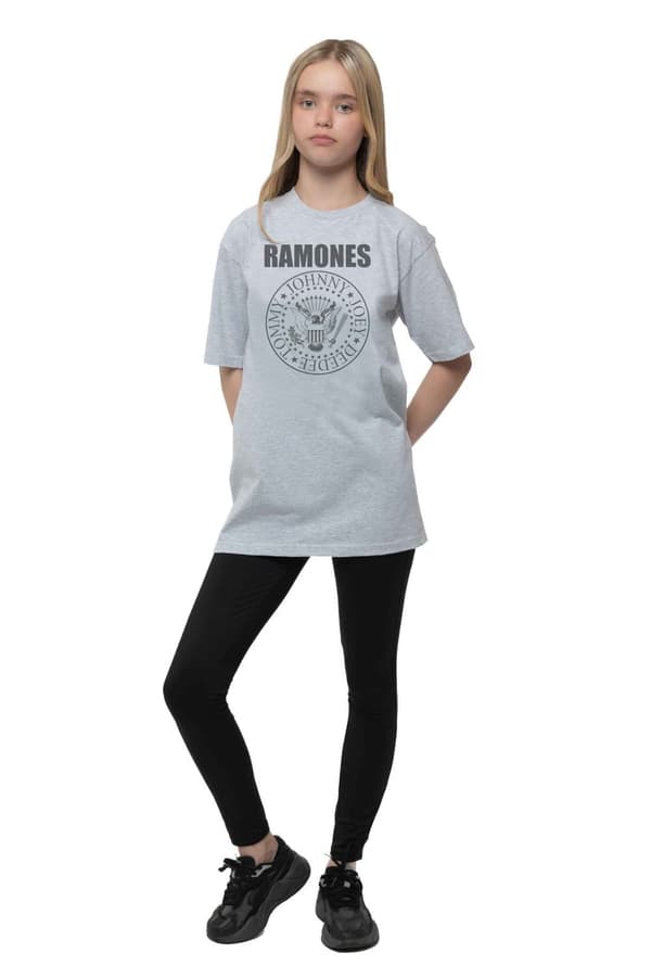Ramones Kids T Shirt Presidential Seal Official Heather Grey Ages 3-14yrs