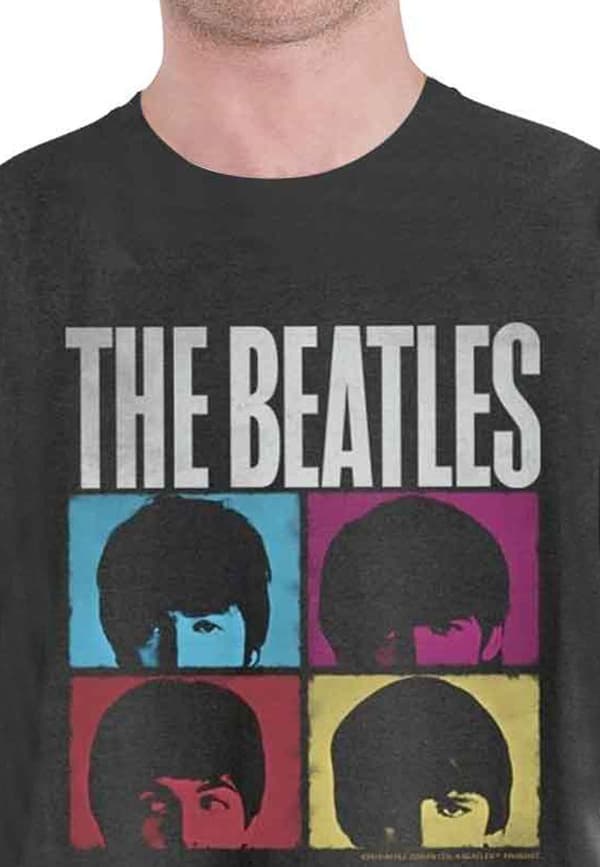 The Beatles T Shirt Hard Days Night Band Logo Official Amplified Unisex Charcoal