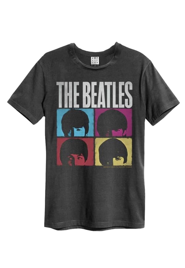 The Beatles T Shirt Hard Days Night Band Logo Official Amplified Unisex Charcoal Charcoal XXL