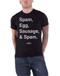 Miniatyrbild 1 av 4: Monty Python T Shirt Egg Sausage Logo Official Mens Black