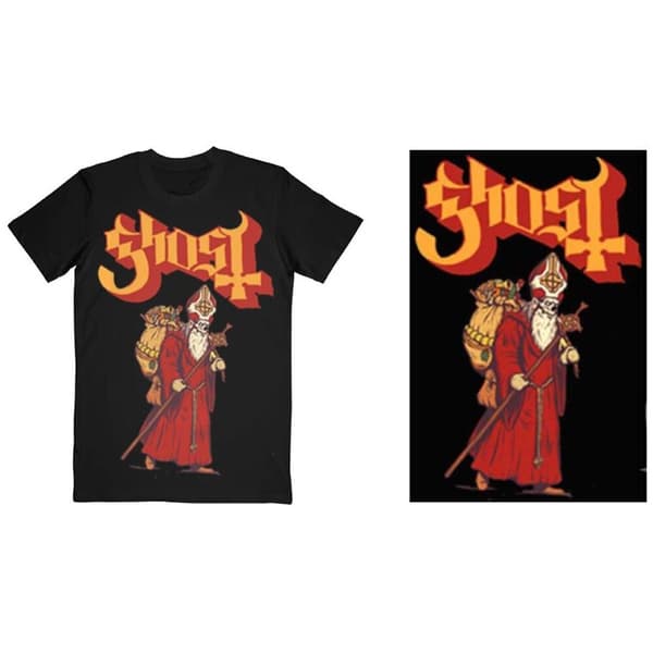 Ghost Unisex T-Shirt: Greetings From Papa Noel (X-Large)
