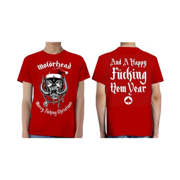 Motorhead Unisex T-Shirt: Christmas 2017 (Back Print) (Medium)