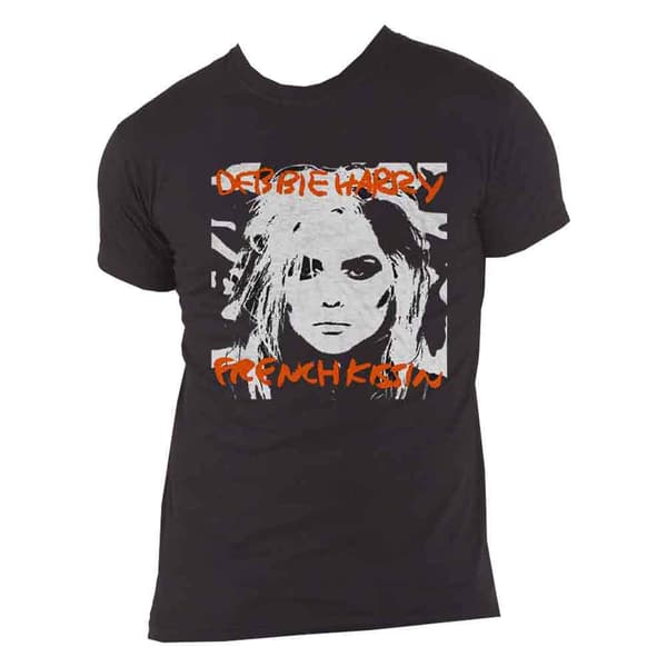 Debbie Harry T Shirt French Kissin Blondie Band Logo Official Mens Black
