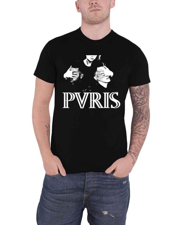 PVRIS T Shirt Hands Band Logo Official Mens Black Black XL