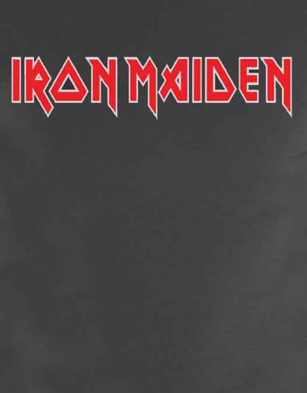 Iron Maiden T Shirt Classic Band Logo Official Mens Charcoal Grey XL