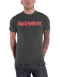 Miniatyrbild 1 av 4: Iron Maiden T Shirt Classic Band Logo Official Mens Charcoal Grey XL