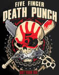 Miniatyrbild 3 av 3: Five Finger Death Punch T Shirt Zombie Kill Band Logo Official Mens Black