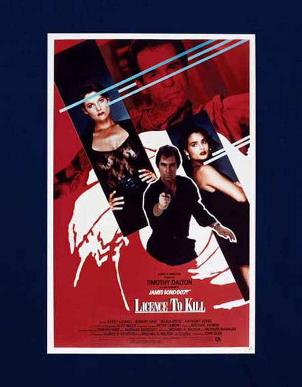 James Bond 007 T Shirt Licence To Kill Poster Official Mens Navy Blue